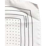 Dolce & Gabbana White Polka Dots Square Handkerchief Scarf MS7319