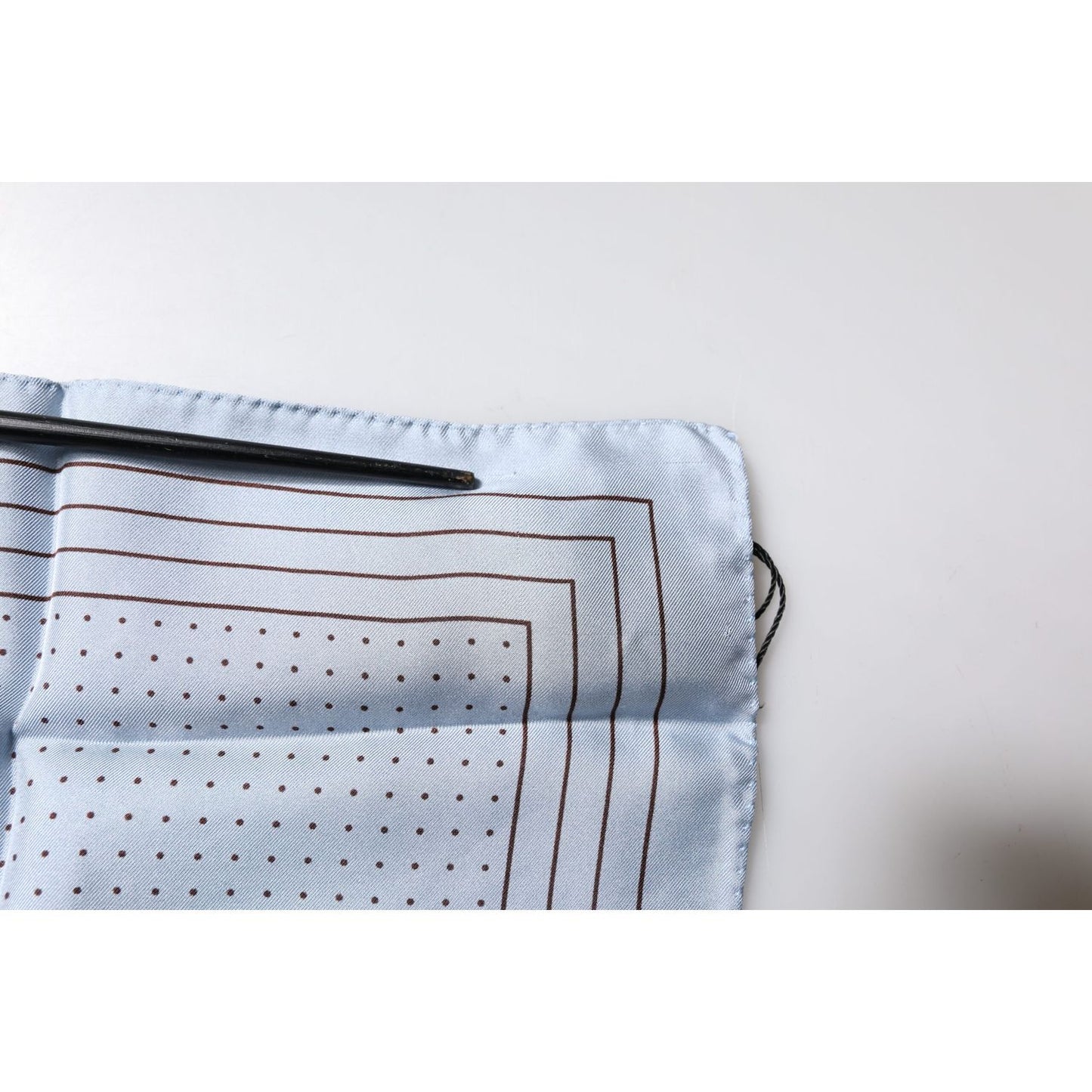 Dolce & Gabbana Sky Blue Polka Dots Square Handkerchief Scarf