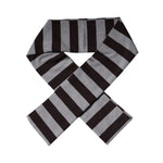 Dolce & Gabbana Black Gray Stripes Wool Neck Wrap Scarf MS7429