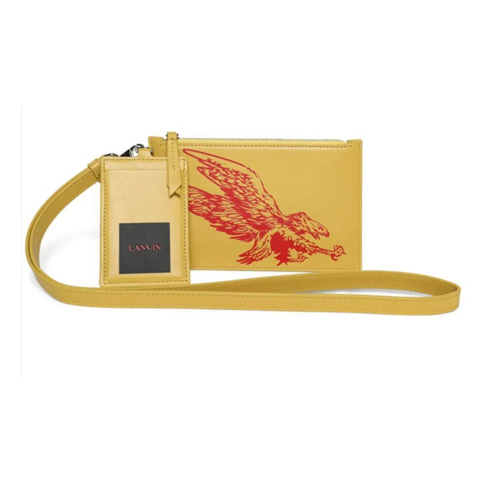 Lanvin "Sunshine Yellow Leather Men Wallet" LA-14930