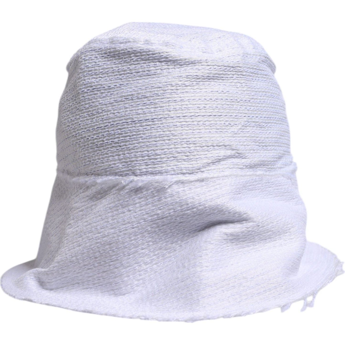 Dolce & Gabbana White Polyester Wide Brim Bucket Hat