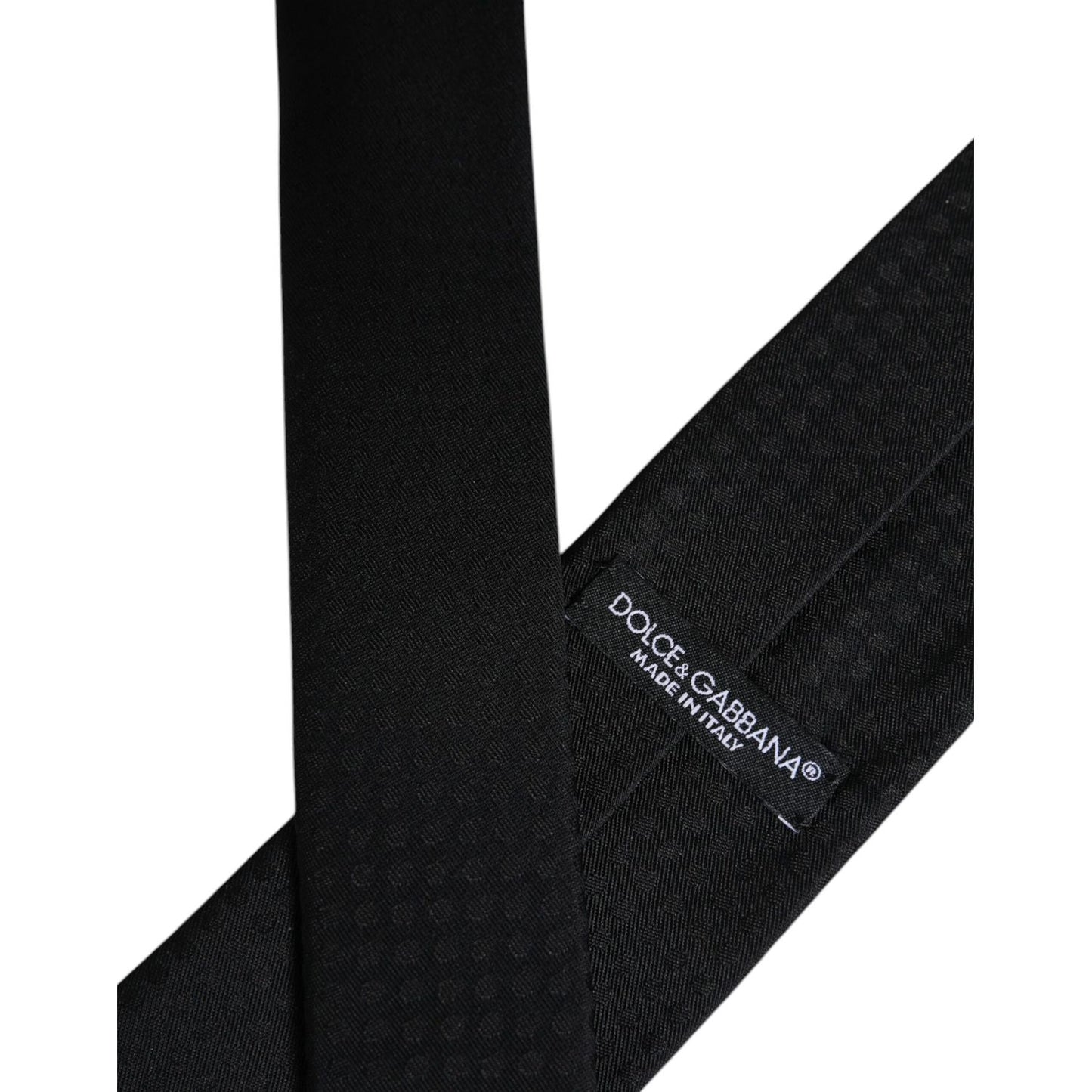 Dolce & Gabbana Black Circles Silk Adjustable Necktie Tie KRA3456