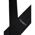 Dolce & Gabbana Black Circles Silk Adjustable Necktie Tie KRA3456