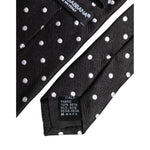 Dolce & Gabbana Black Polka Dots Silk Adjustable Necktie Tie KRA3466