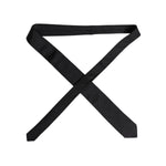 Dolce & Gabbana Black Solid Silk Adjustable Necktie Tie KRA3469