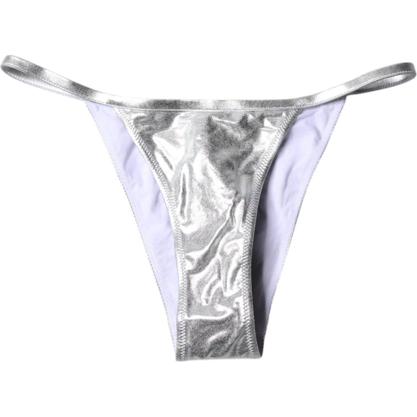 Dolce & Gabbana Silver Polyester Beachwear Bikini Bottom Swimwear 1728,67345645728,Clothing,Dolce & Gabbana,IT3 | M,Material: 96% Polyester 4% Elastane,New with tags,Silver,Swimwear - Women - Clothing,Women,Women - Clothing Dolce & Gabbana BIK1946-3