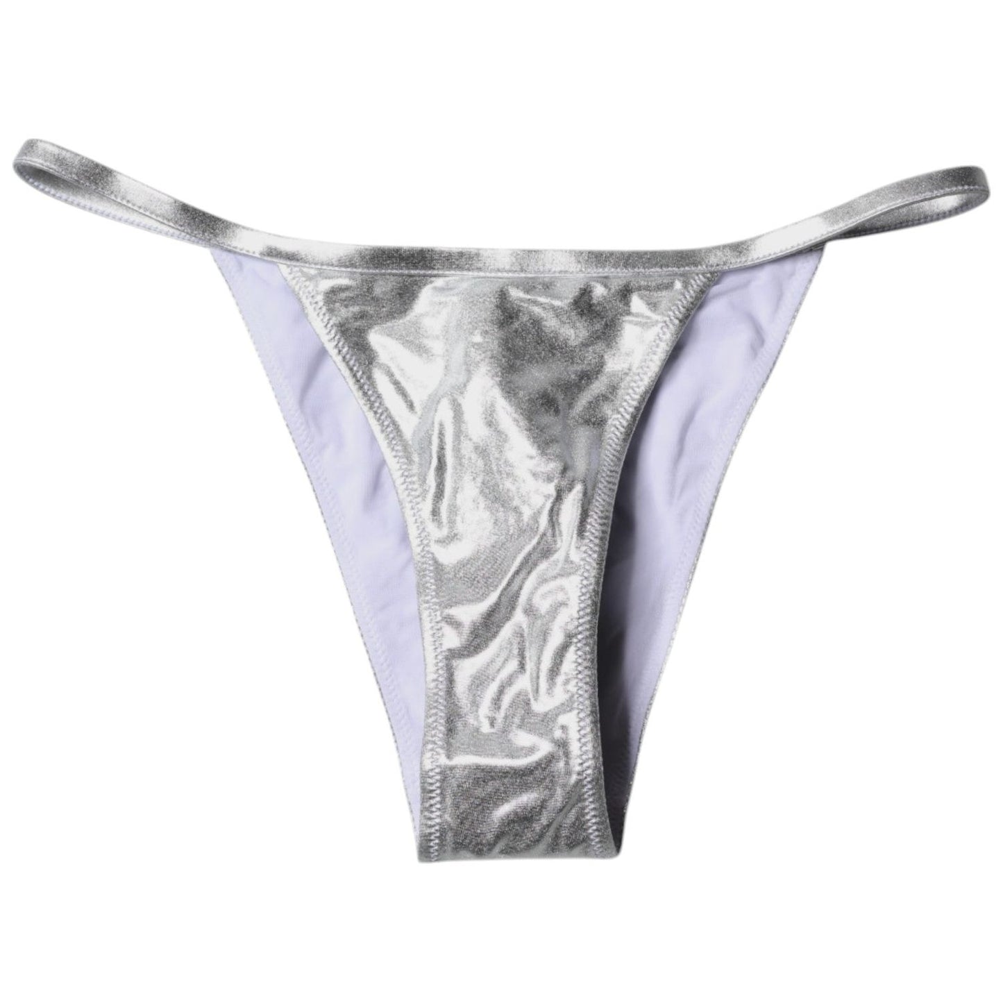 Dolce & Gabbana Silver Polyester Beachwear Bikini Bottom Swimwear 1728,67345645728,Clothing,Dolce & Gabbana,IT3 | M,Material: 96% Polyester 4% Elastane,New with tags,Silver,Swimwear - Women - Clothing,Women,Women - Clothing Dolce & Gabbana BIK1946-3