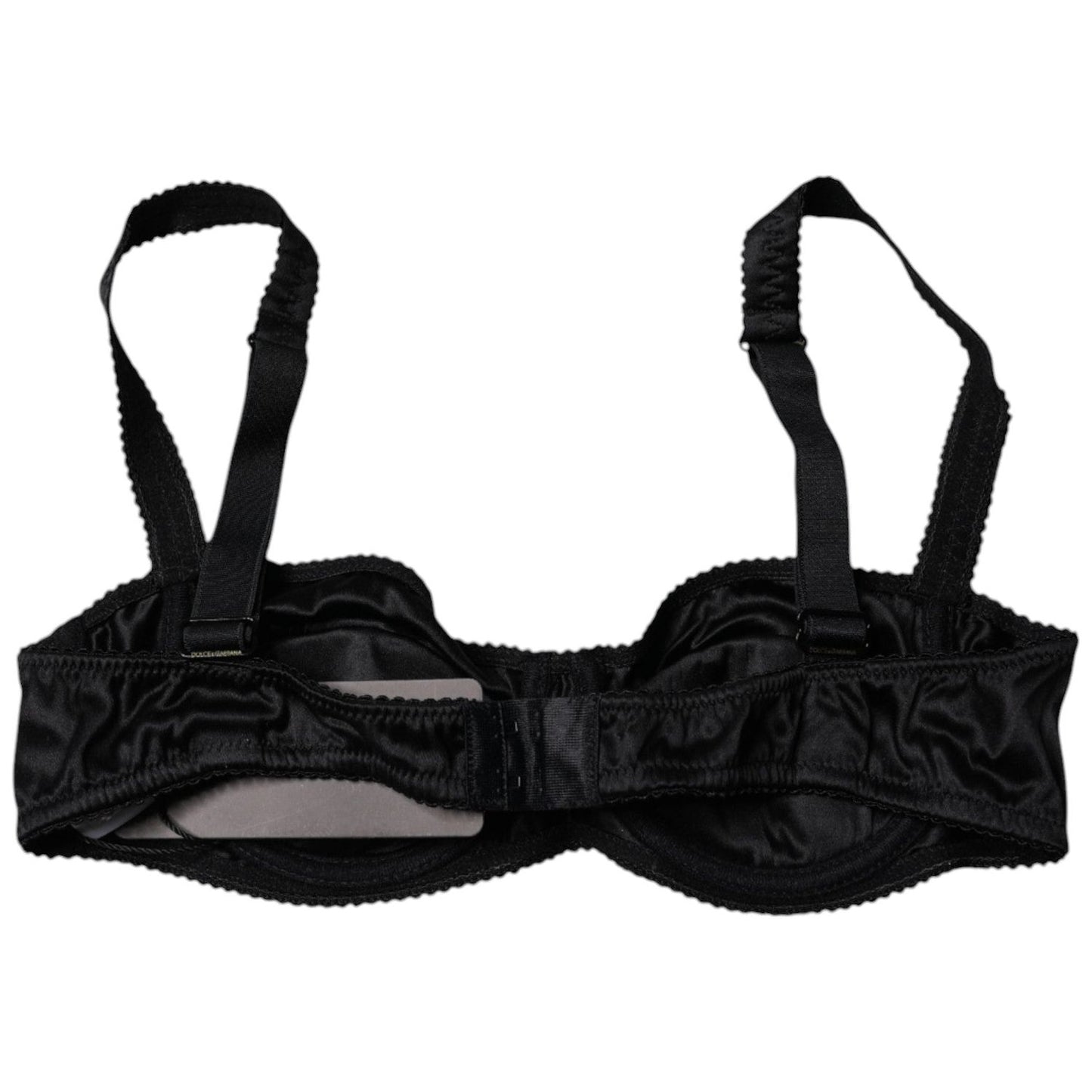 Dolce & Gabbana Black Silk Stretch Balconette Brassiere Underwear BIK1994-2