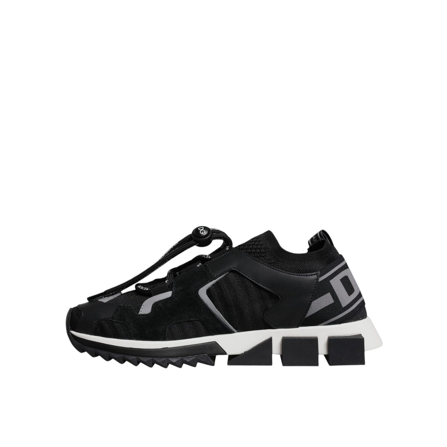 Dolce & Gabbana Black Mesh Sorrento Trekking Sneakers Shoes MV7153#1-39