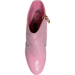 Dolce & Gabbana Pink Patent Leather Heel Mid Calf Boots Shoes