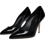 Dolce & Gabbana Black Patent Leather High Heels Pumps Shoes