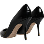 Dolce & Gabbana Black Patent Leather High Heels Pumps Shoes