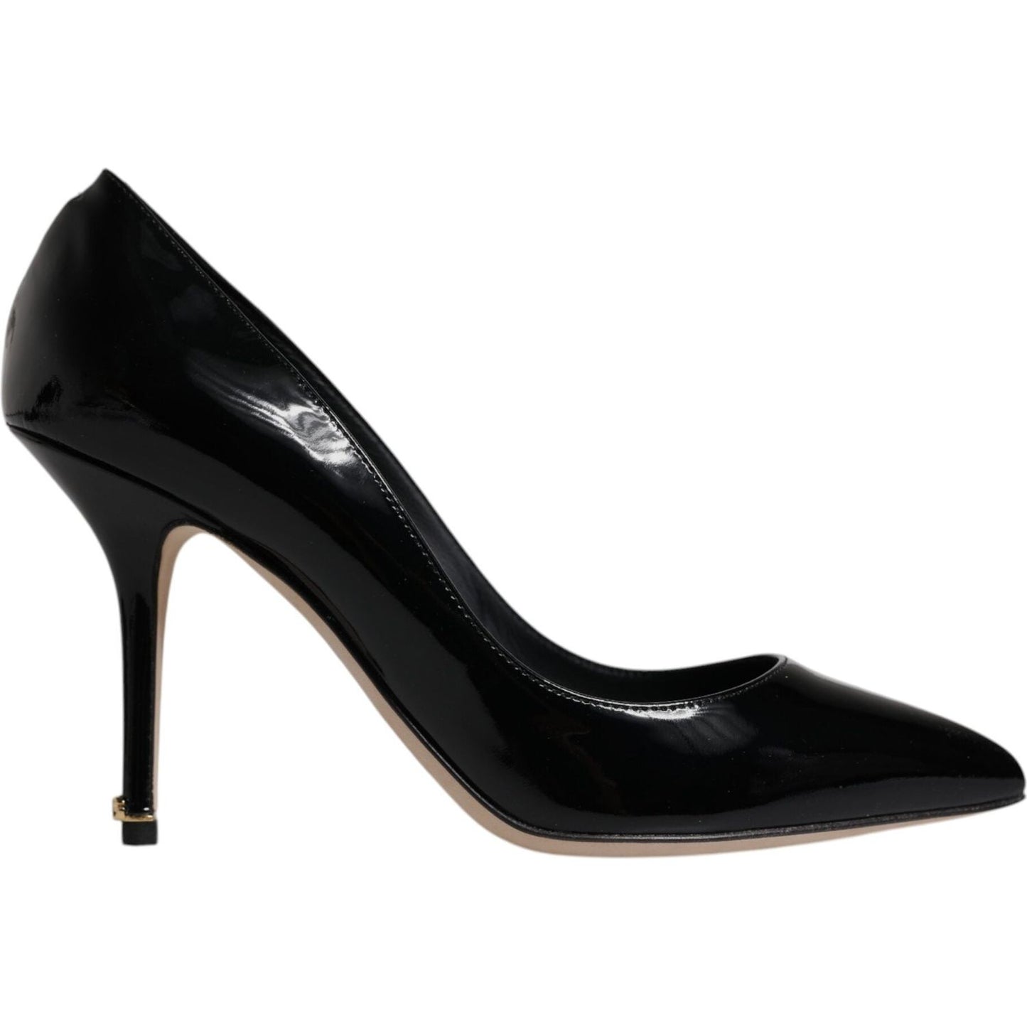 Dolce & Gabbana Black Patent Leather High Heels Pumps Shoes