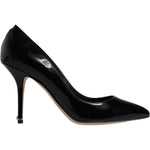 Dolce & Gabbana Black Patent Leather High Heels Pumps Shoes