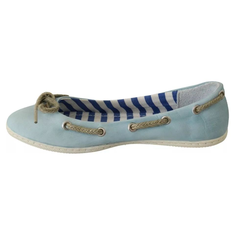 Pantofola D'Oro Minnesota Blue Stripe Flat Slip-On Shoes 1728,67345645728,Blue,EU36/US6,Flat Shoes - Women - Shoes,Material: 100% Leather,Pantofola D'Oro,Preowned / Defect,Shoes,Women,Women - Shoes Pantofola D'Oro LA8323-36