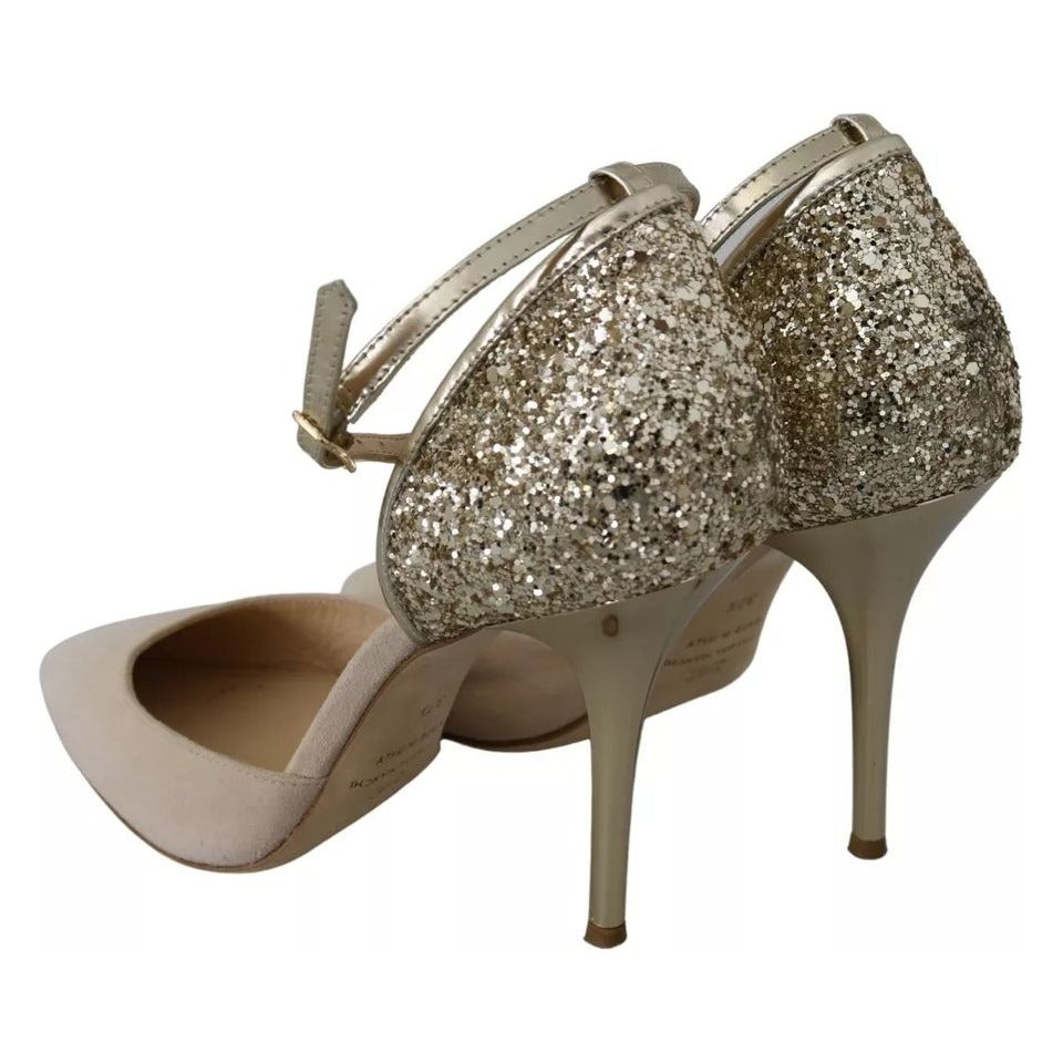 Elisabetta Franchi Beige Linen Ankle Strap High Heels Shoes 1728,67345645728,Bags,Beige,Elisabetta Franchi,EU37.5/US7,Material: Suede,Preowned / Defect,Sandals - Women - Shoes,Women,Women - Shoes Elisabetta Franchi LA8355-37.5