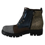 EBARRITO Multicolor Leather Suede Zipper Ankle Boots Shoes 1728,67345645728,Boots - Women - Shoes,EBARRITO,EU39/US8.5,Material: Leather,Multicolor,Preowned / Defect,Shoes,Women,Women - Shoes EBARRITO LA8412-39