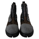 EBARRITO Multicolor Leather Suede Zipper Ankle Boots Shoes 1728,67345645728,Boots - Women - Shoes,EBARRITO,EU39/US8.5,Material: Leather,Multicolor,Preowned / Defect,Shoes,Women,Women - Shoes EBARRITO LA8412-39