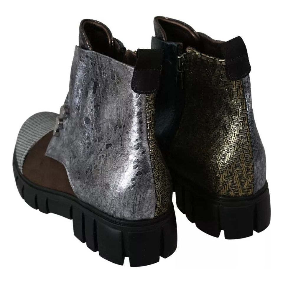 EBARRITO Multicolor Leather Suede Zipper Ankle Boots Shoes 1728,67345645728,Boots - Women - Shoes,EBARRITO,EU39/US8.5,Material: Leather,Multicolor,Preowned / Defect,Shoes,Women,Women - Shoes EBARRITO LA8412-39