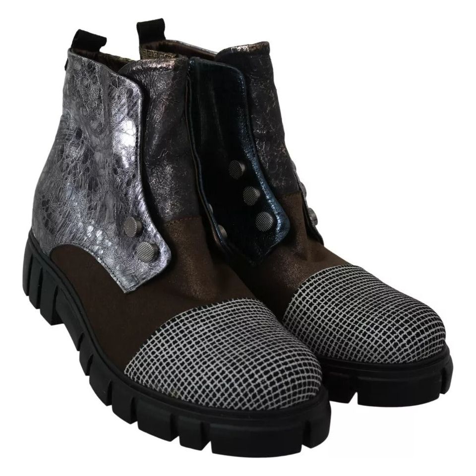 EBARRITO Multicolor Leather Suede Zipper Ankle Boots Shoes 1728,67345645728,Boots - Women - Shoes,EBARRITO,EU39/US8.5,Material: Leather,Multicolor,Preowned / Defect,Shoes,Women,Women - Shoes EBARRITO LA8412-39