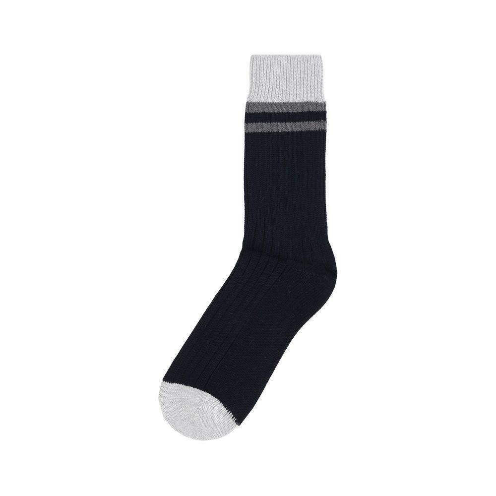 Brunello Cucinelli Cotton Socks 1728,72470364320,Accessories,Black,Brunello Cucinelli,L,M,Men,Men - Accessories,New with tags,Socks - Men - Accessories Brunello Cucinelli BR-MCS93551CVV46-L