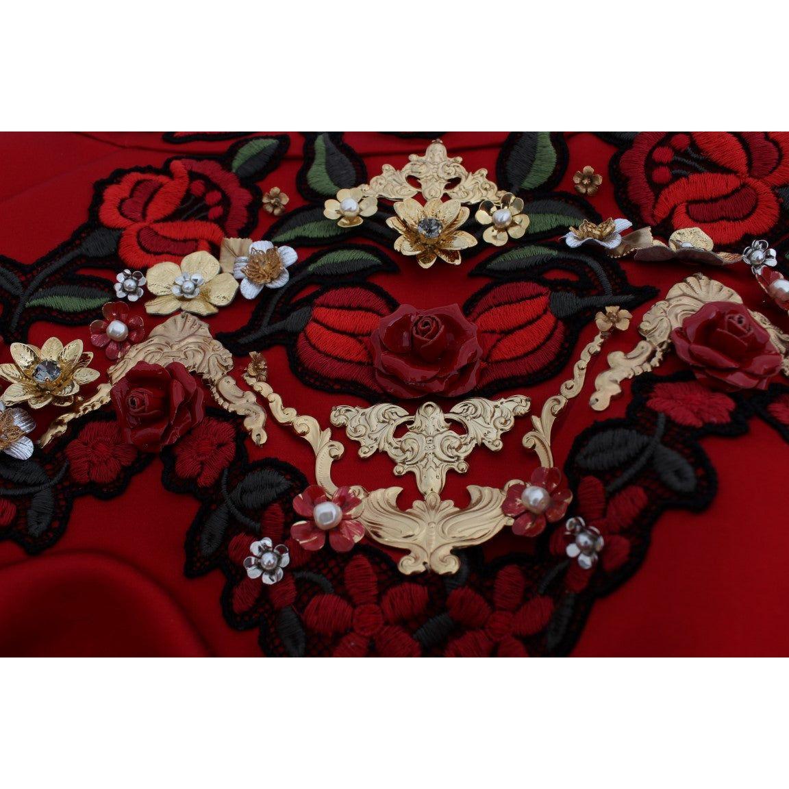 Dolce & Gabbana Enchanted Sicilian Rose Embroidered Mini Shorts Dolce & Gabbana Black