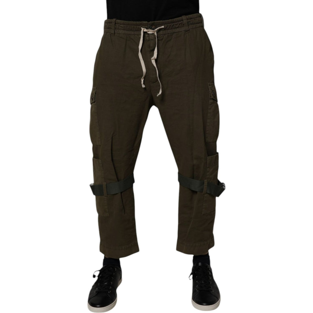 Dolce & Gabbana Brown Cotton Stretch Cargo Pants