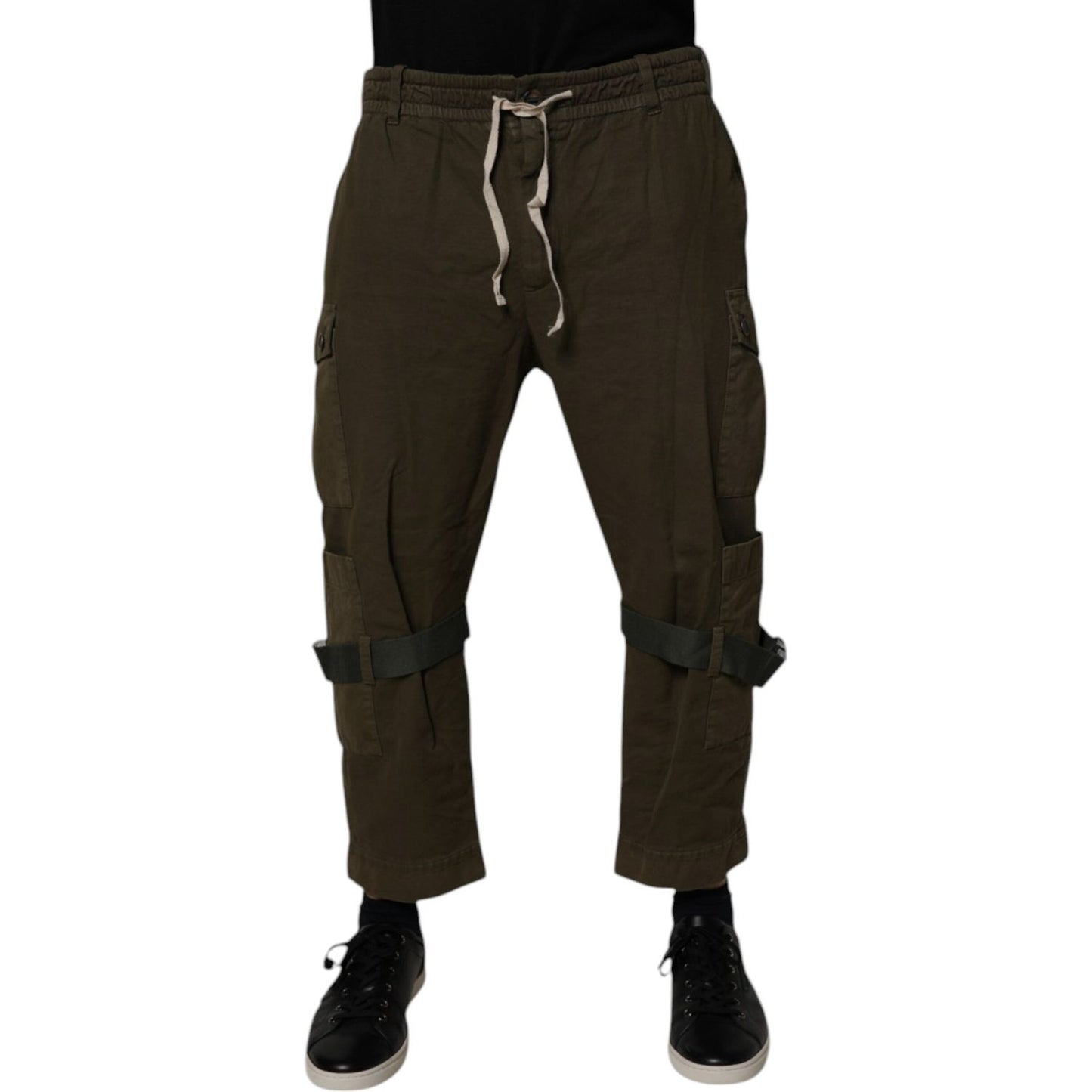 Dolce & Gabbana Brown Cotton Stretch Cargo Pants