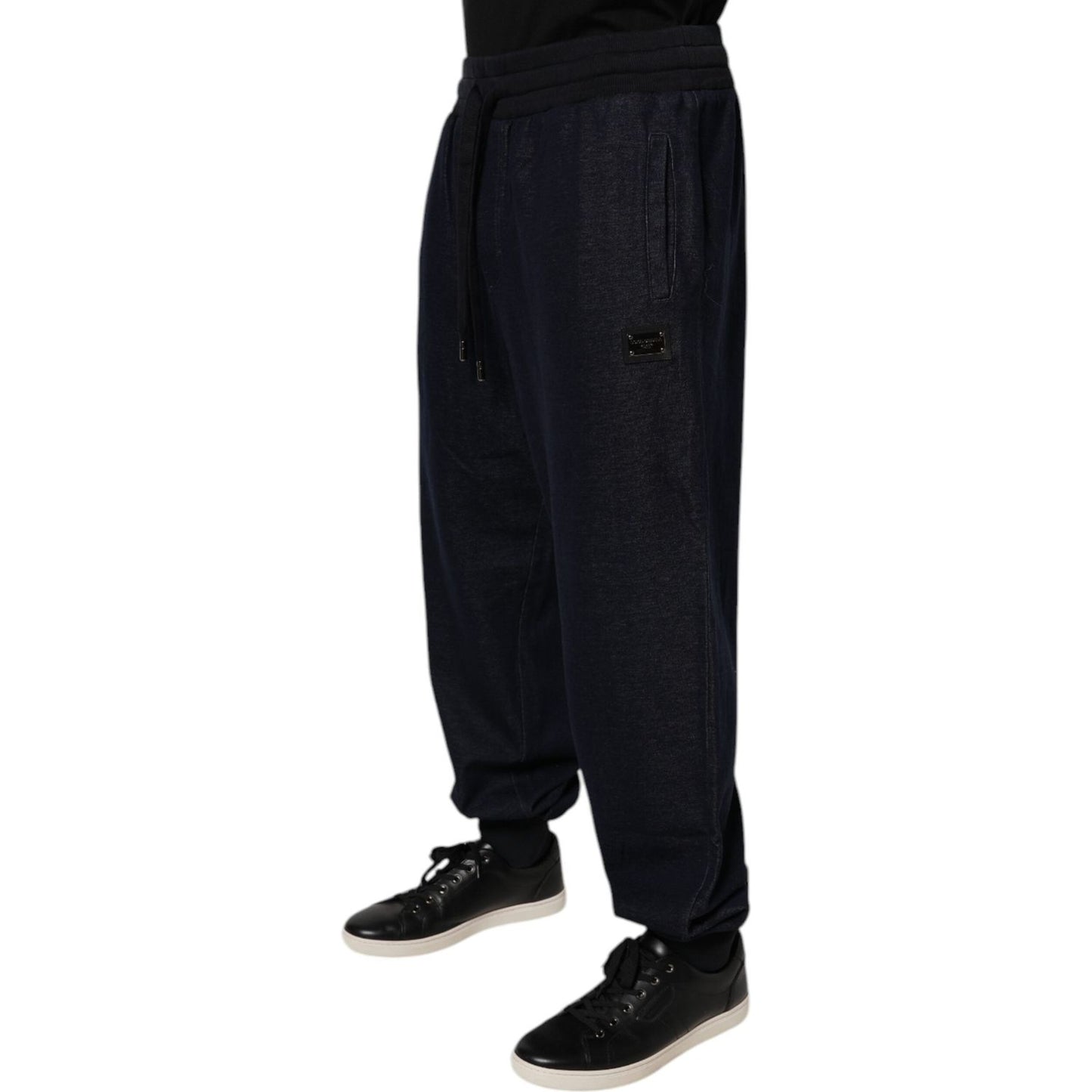 Dolce & Gabbana Black Jacquard Cotton Jogger Sweatpants Pants PAN76119-54