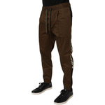 Dolce & Gabbana Brown Cotton Stretch Jogger Sweatpants Pants