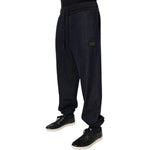 Dolce & Gabbana Black Jacquard Jogger Men Sweatpants Pants