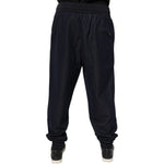 Dolce & Gabbana Black Jacquard Jogger Men Sweatpants Pants