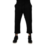 Dolce & Gabbana Black Polyester Men Cropped Pants PAN75035-44
