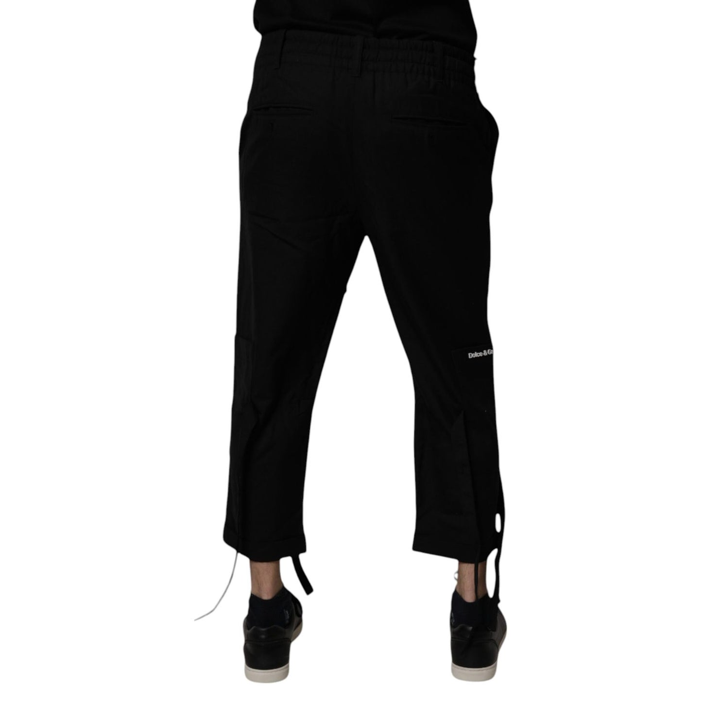 Dolce & Gabbana Black Polyester Men Cropped Pants PAN75035-44