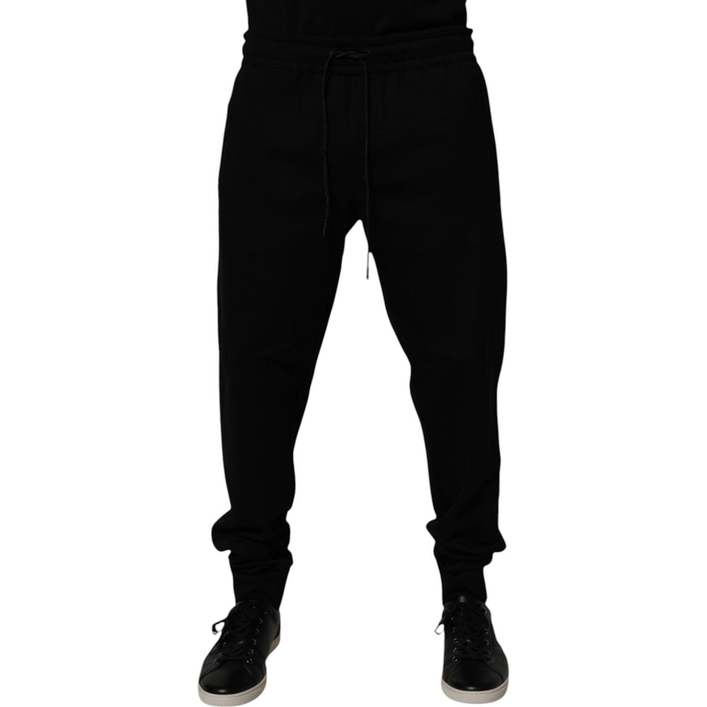 Dolce & Gabbana Black Cotton Blend Jogger Sweatpants Pants 1728,67345645728,Black,Clothing,Dolce & Gabbana,IT52 | XL,Jeans & Pants - Men - Clothing,Material: 70% Cotton 30% Nylon,Men,Men - Clothing,New with tags Dolce & Gabbana PAN75190-52