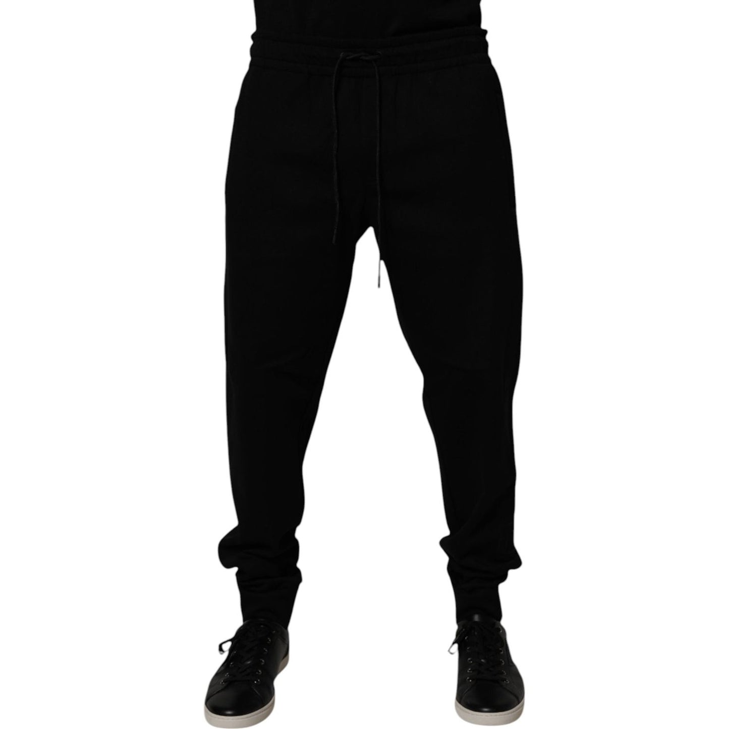 Dolce & Gabbana Black Cotton Blend Jogger Sweatpants Pants 1728,67345645728,Black,Clothing,Dolce & Gabbana,IT52 | XL,Jeans & Pants - Men - Clothing,Material: 70% Cotton 30% Nylon,Men,Men - Clothing,New with tags Dolce & Gabbana PAN75190-52