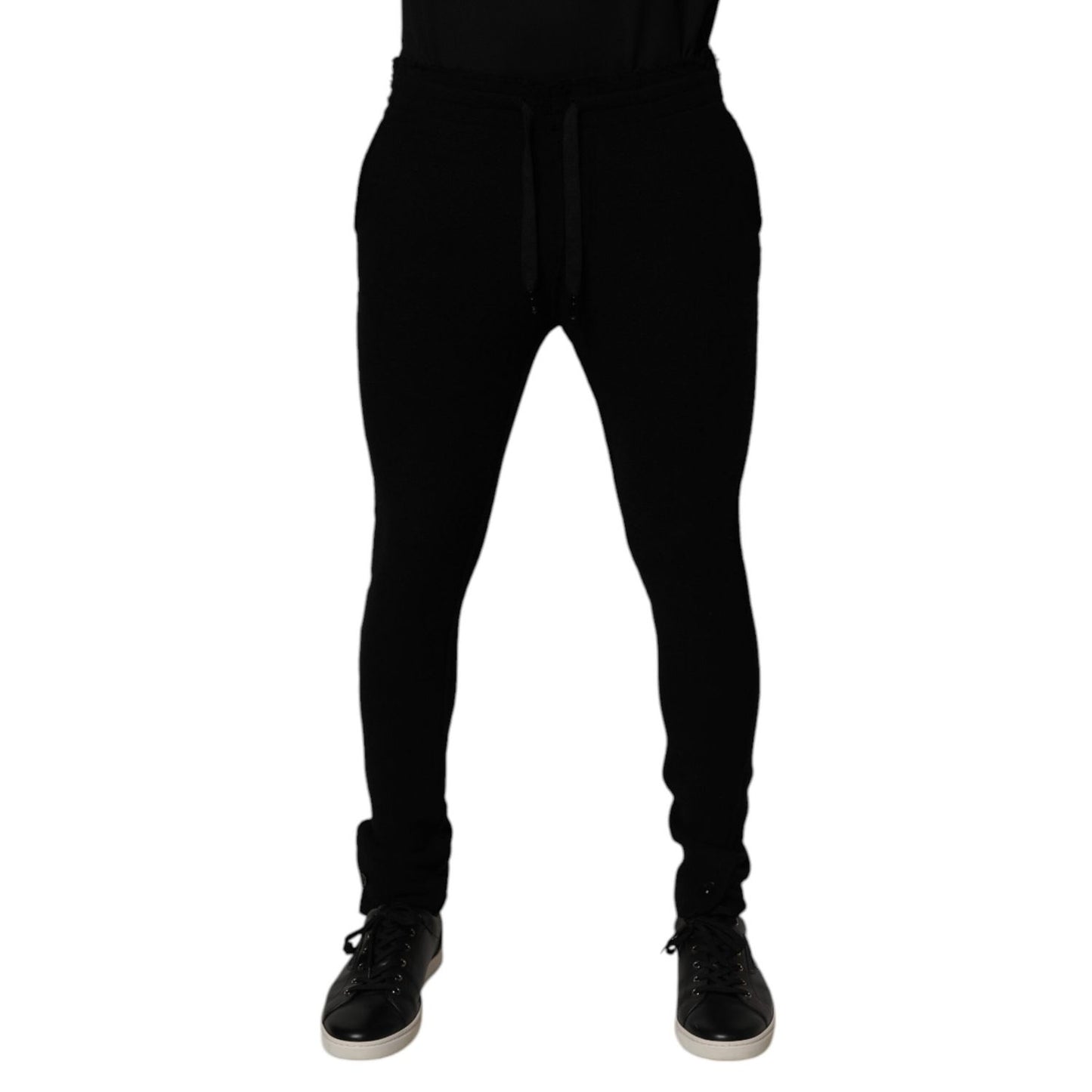 Dolce & Gabbana Black Cashmere Jogger Men Sweatpants Pants PAN75196-48