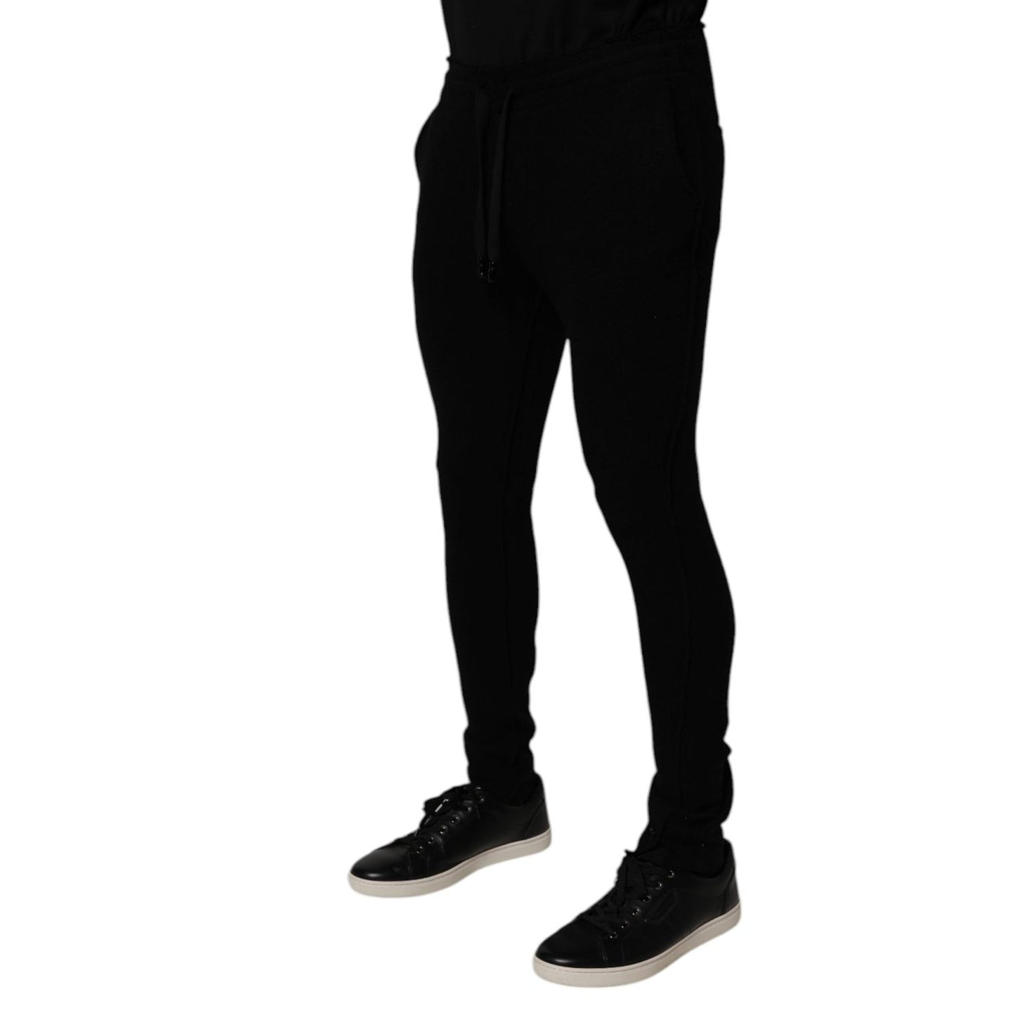 Dolce & Gabbana Black Cashmere Jogger Men Sweatpants Pants PAN75196-48