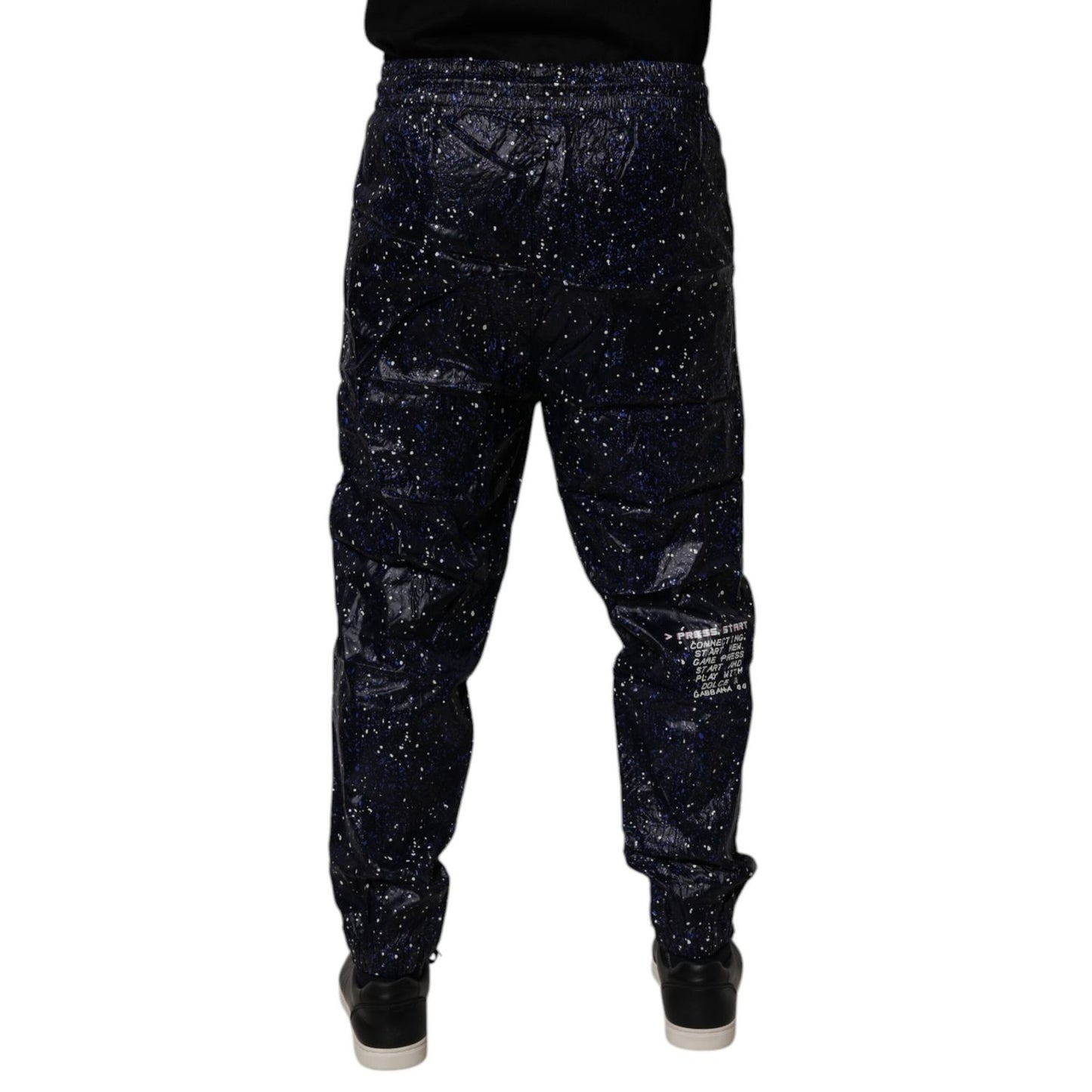 Dolce & Gabbana Dark Blue DG Game Print Cotton Jogger Pants PAN75199-48