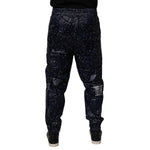 Dolce & Gabbana Dark Blue DG Game Print Cotton Jogger Pants PAN75199-48