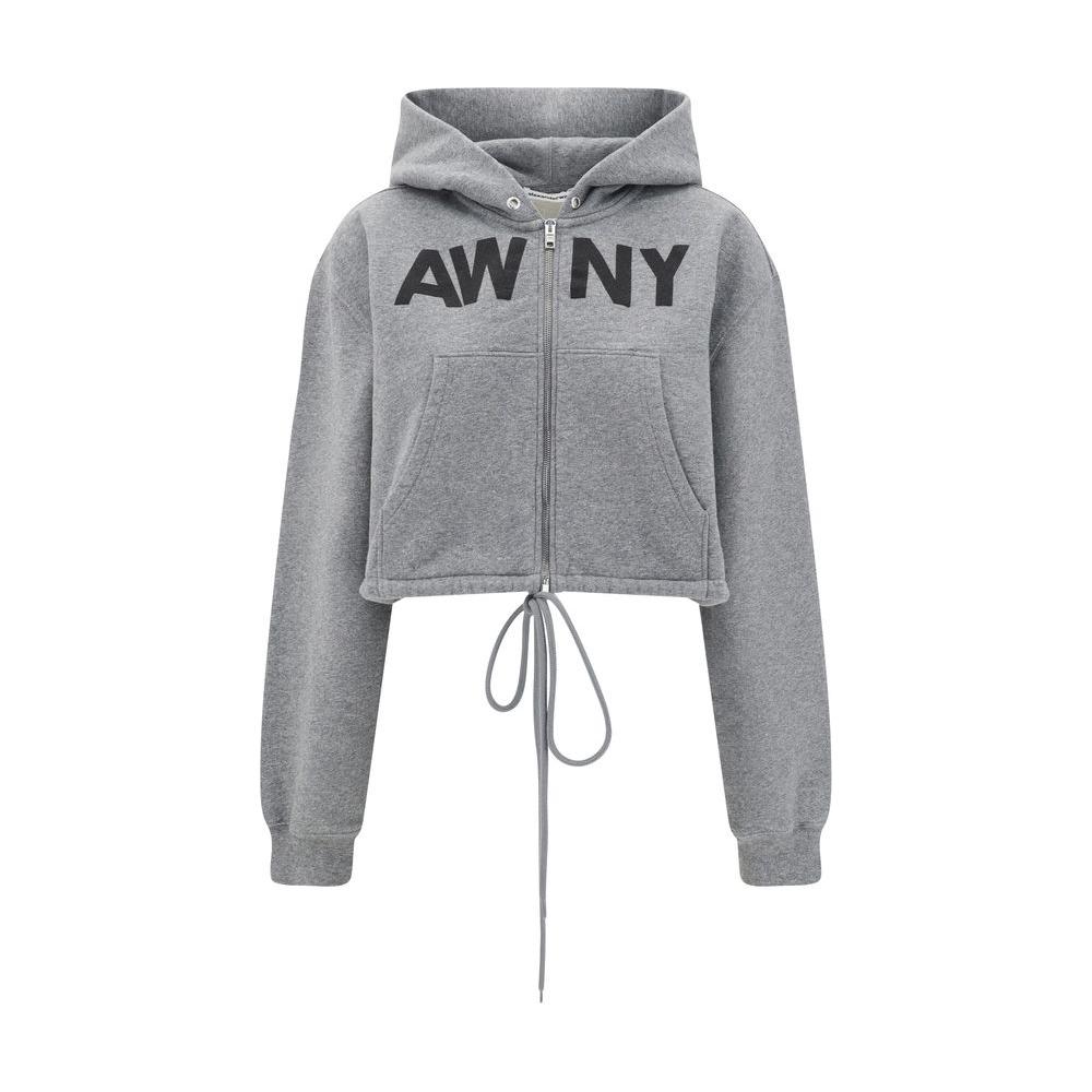 Alexander Wang Cropped Hoodie Alexander Wang Light Slate Gray