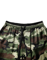 Dolce & Gabbana Multicolor Camouflage Silk Mid Waist Bermuda Shorts PAN75720-48