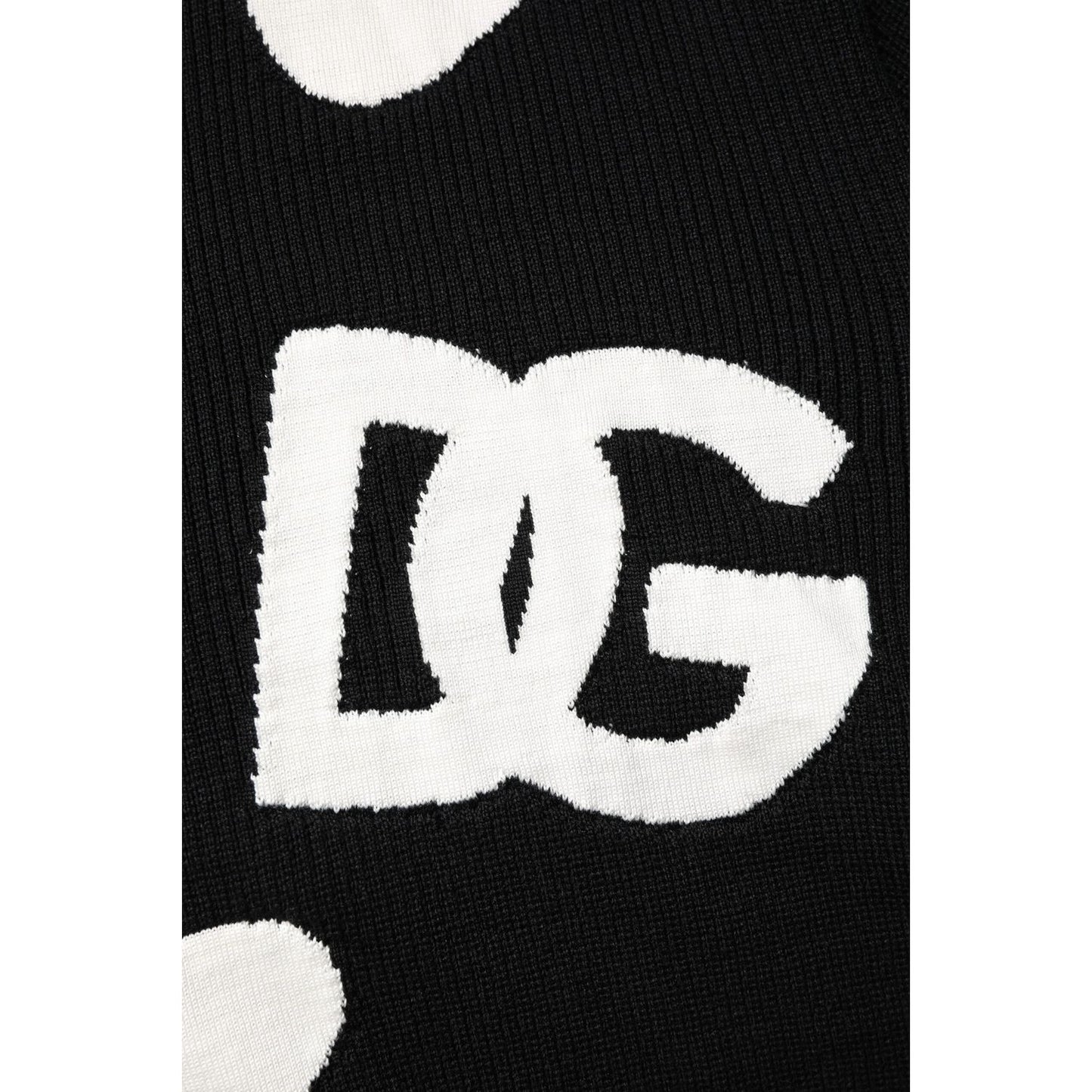 Dolce & Gabbana Black Hearts Silk Crew Neck Pullover Sweater TSH90062-48