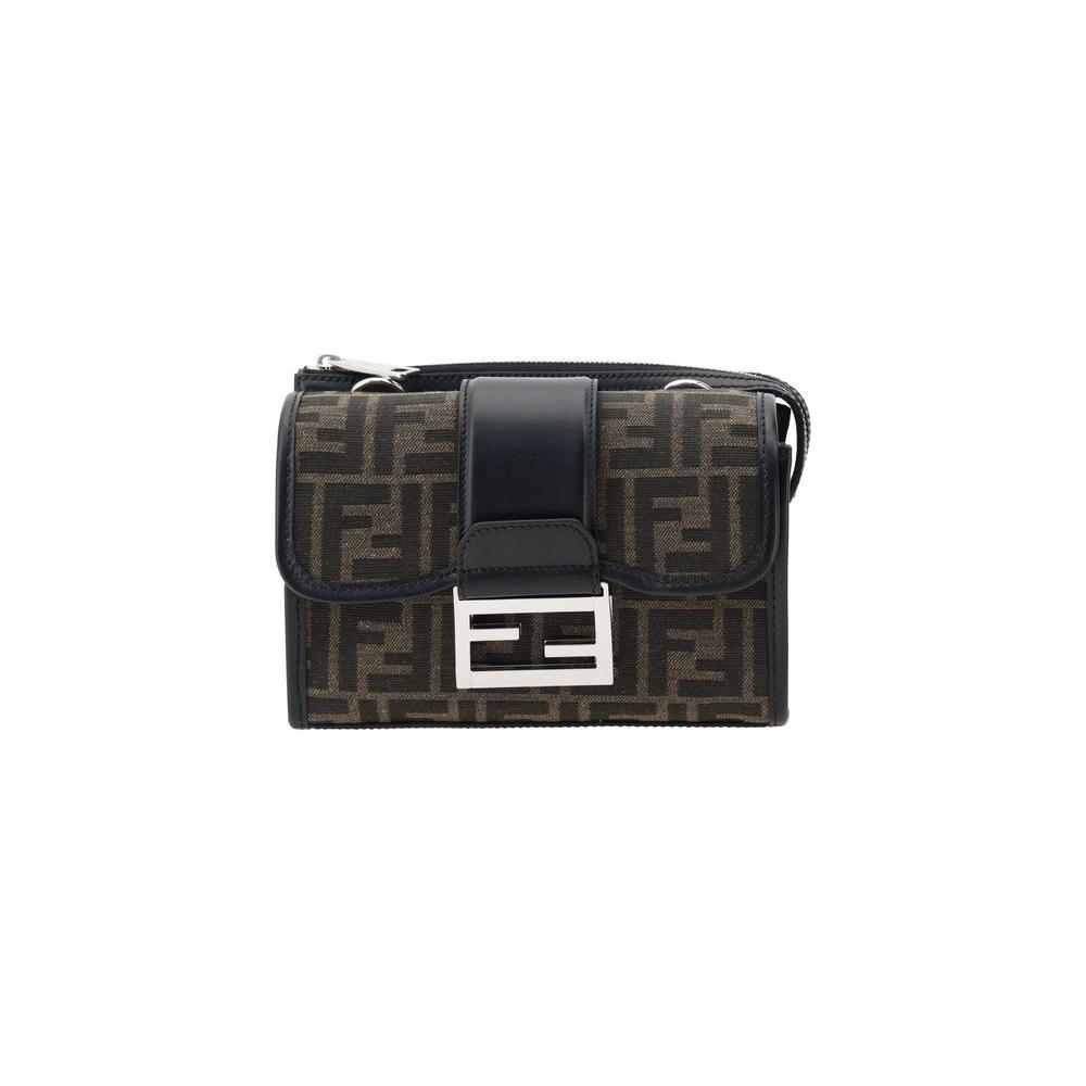 Fendi Double Baguette Shoulder Bag Fendi Dark Slate Gray