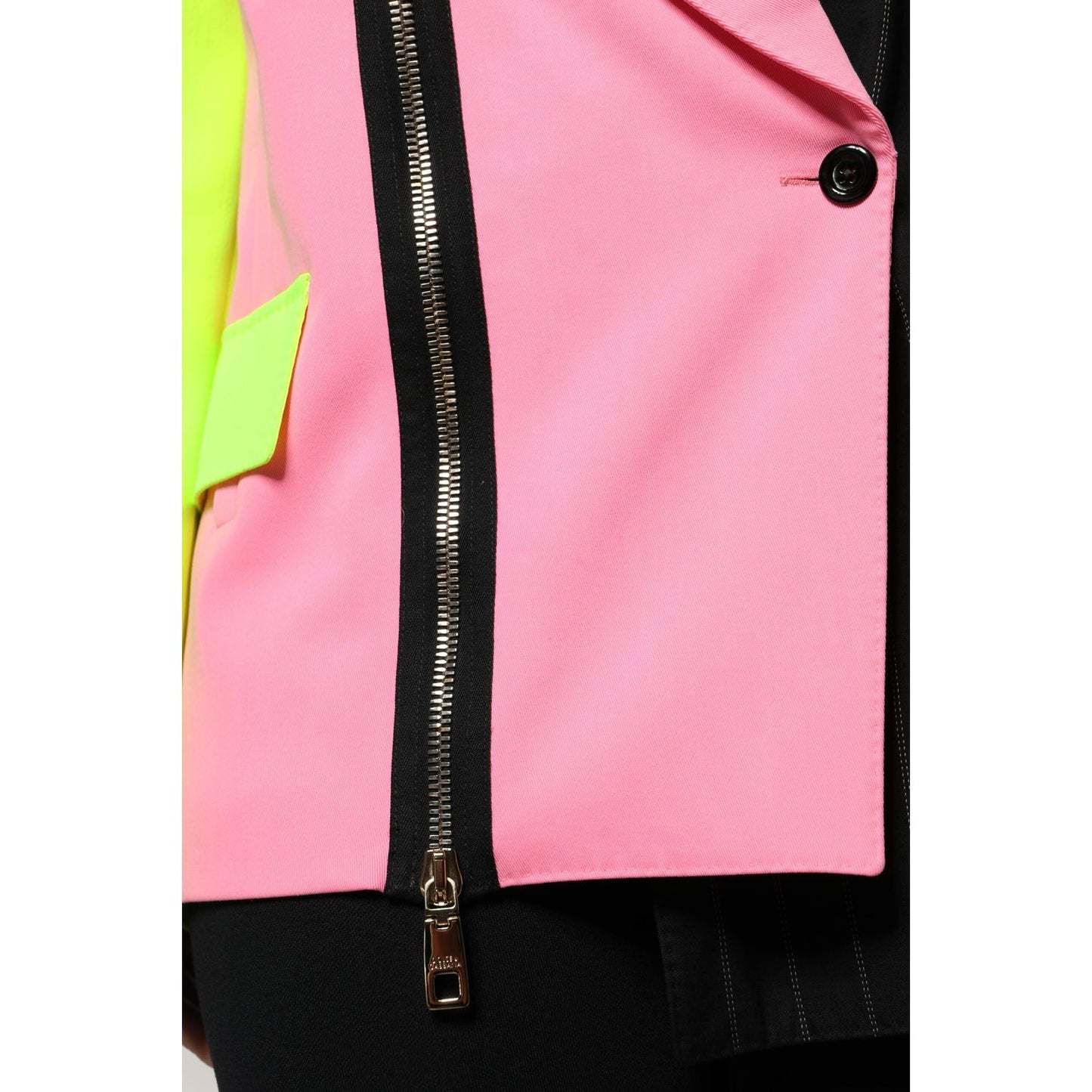 Dolce & Gabbana Multicolor Patchwork Embellished Coat Jacket JKT41390-36