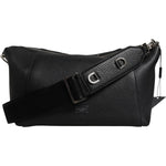 Dolce & Gabbana Black Leather Logo Plaque Shoulder Crossbody Bag BAG4325