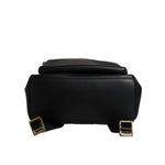Dolce & Gabbana Black DG Leather Logo Print Travel Back Pack Bag BAG4366