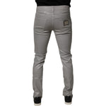 Dolce & Gabbana Gray Cotton Stretch Men Slim Fit Denim Jeans