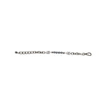 Dolce & Gabbana Silver Tone Chain Lobster Clasp Logo Gray Pearls Bracelet