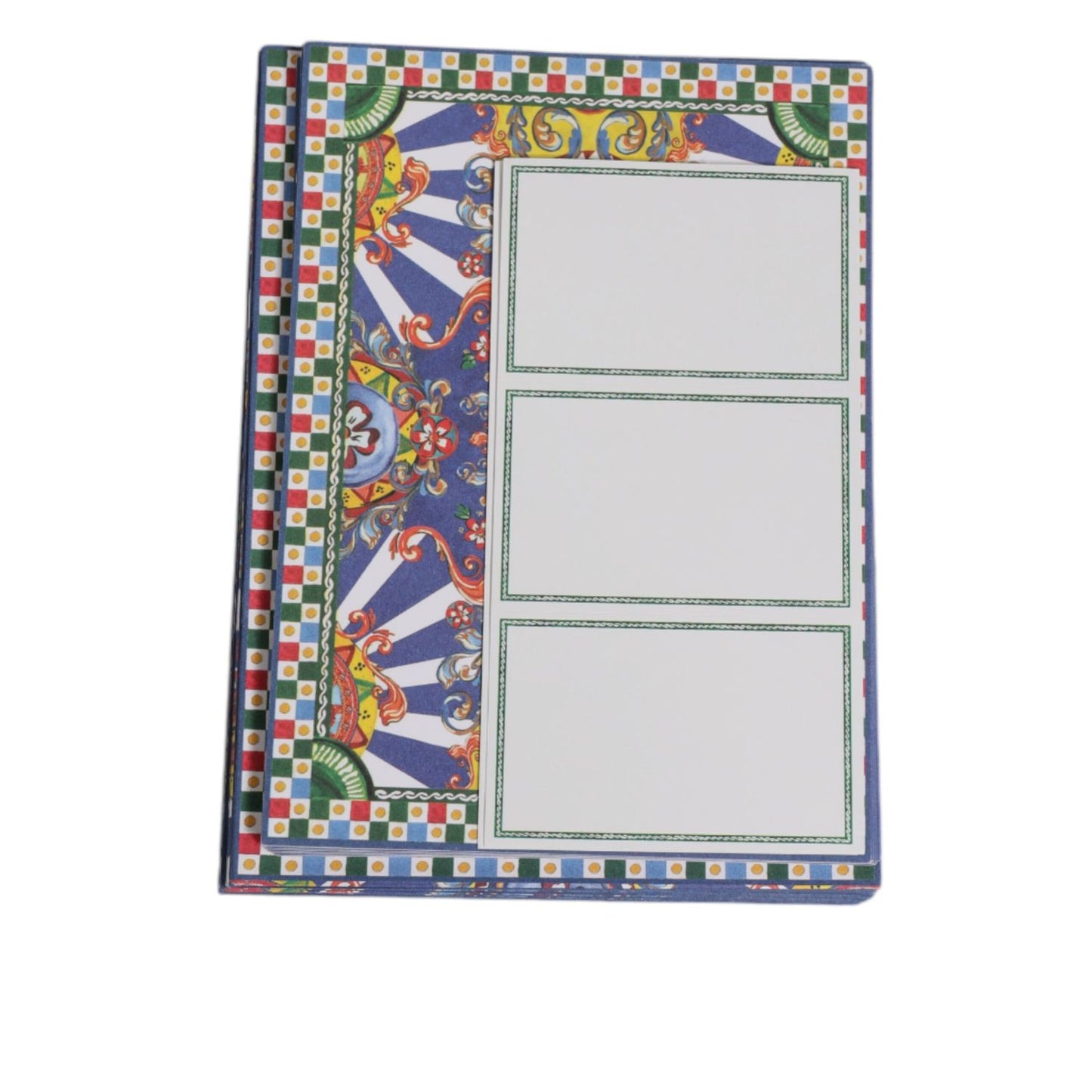 Dolce & Gabbana Multicolor Carretto Siciliano Envelope Post Card Holder SMY10644